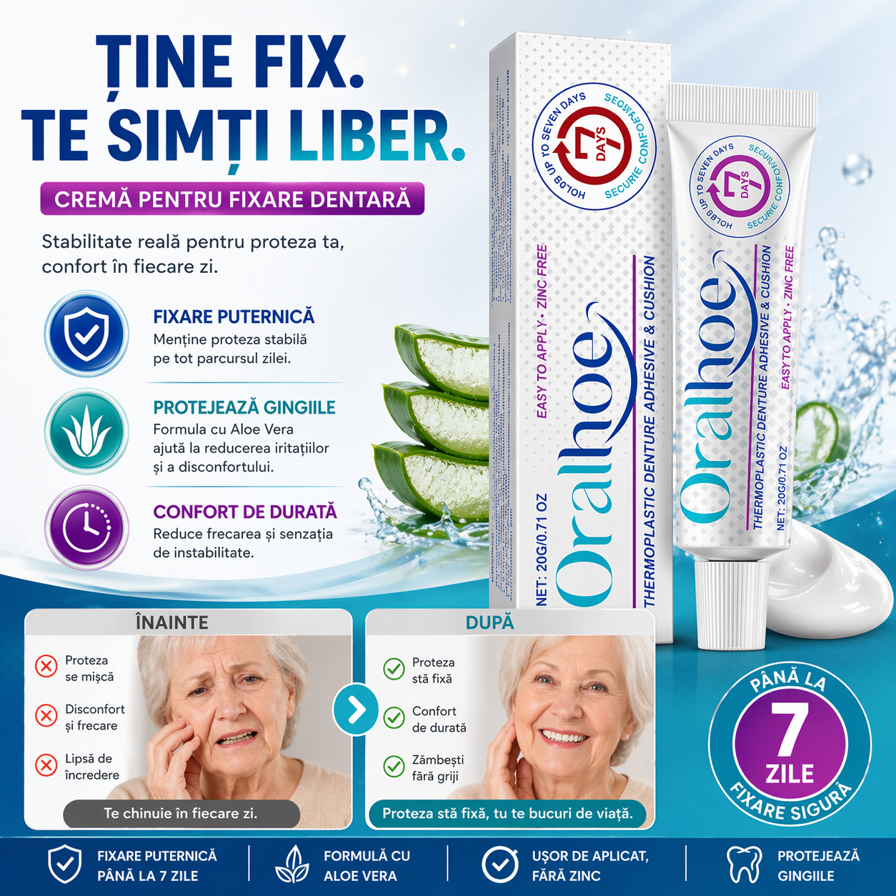 Crema pentru fixare dentara