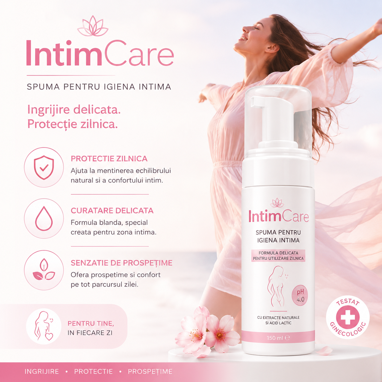 IntimCare Spuma Pentru Igiena Feminina