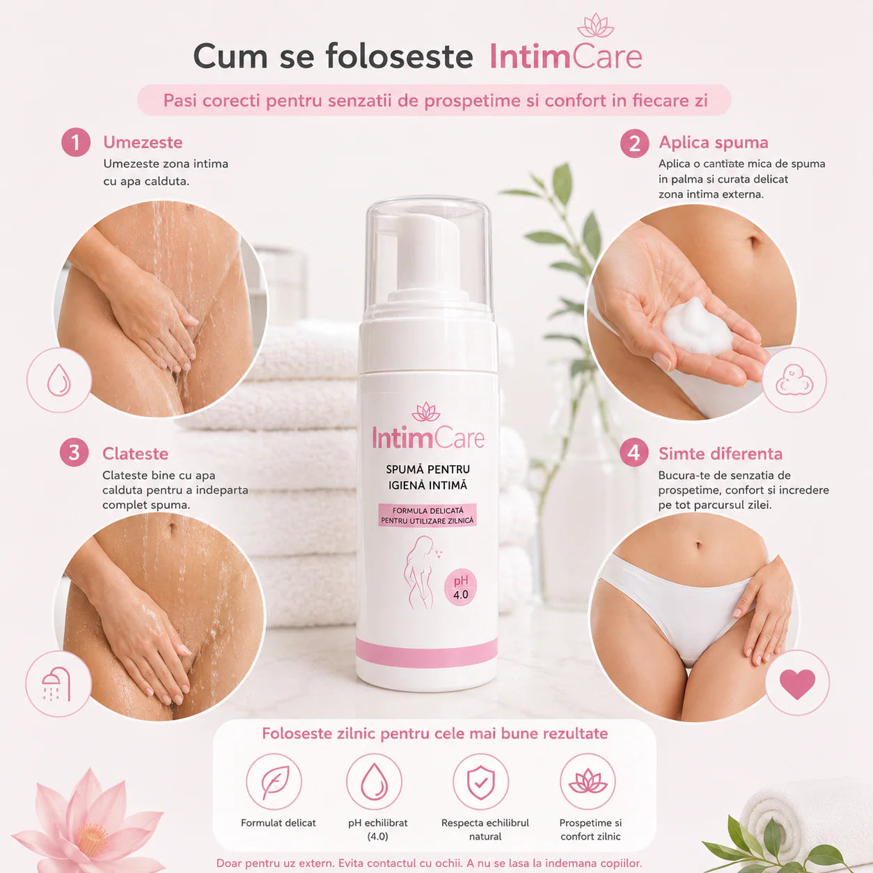 IntimCare Spuma Pentru Igiena Feminina